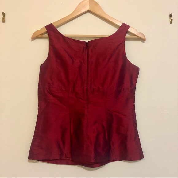 Red Silk Corset Formal Top Y2K - Picture 3 of 3